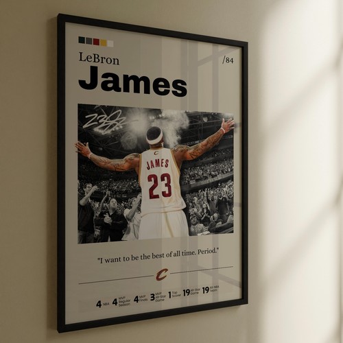 LeBron James Poster, Cleveland Wandbild, Basketball Druck, James Print - Bild 3 von 10
