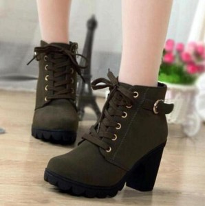 Womens Casual Black Slip On Block Heel Platform Motorcycle Ankle Boots Shoes Sz Womens Casual Black Slip On Block Heel Platform Motorcycle Ankle Boots Shoes Sz