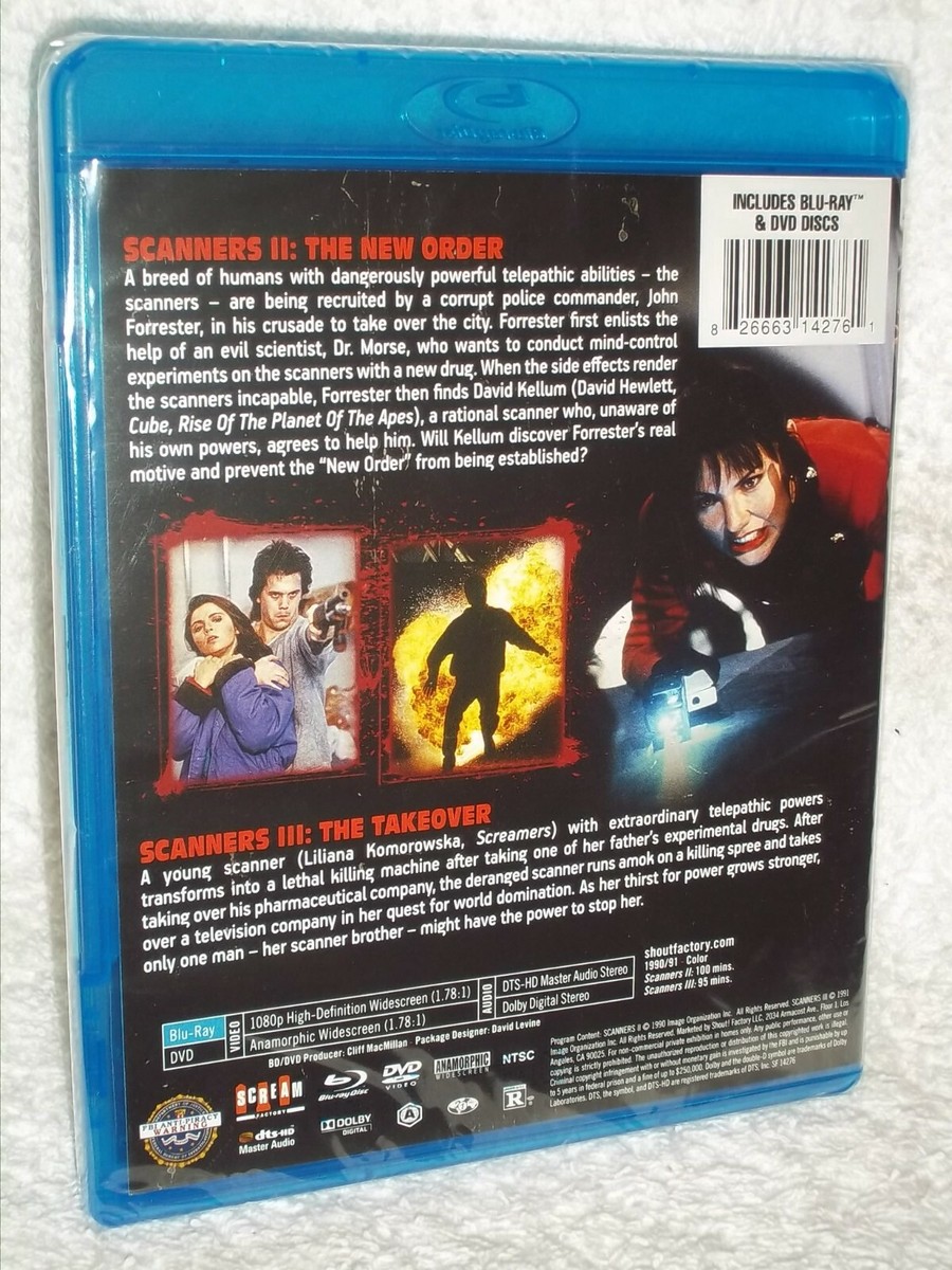 Scanners Part 1 I II 2: The New Order & III 3: The Takeover (Blu