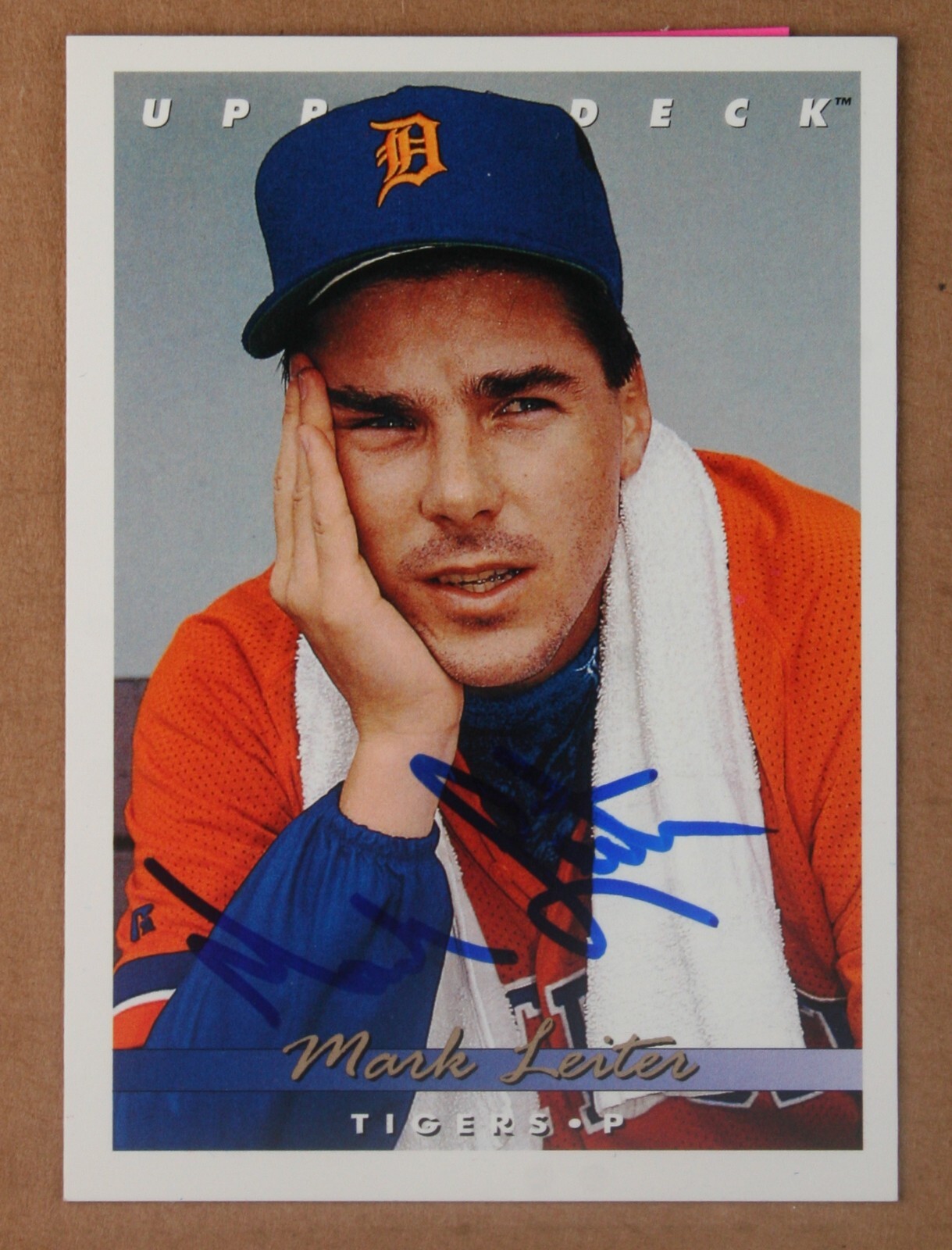 AUTOGRAPHED - Mark Leiter Upper Deck #95 Detroit Tigers 1993