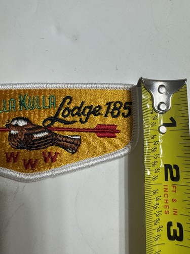 BoyScout OA Vigil Flap Lodge 185 Atta Kulla Kulla White Border - Picture 12 of 13