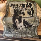 Danbury Mint I Love Border Collies Dogs Tapestry Throw Blanket 52 X 70 p3