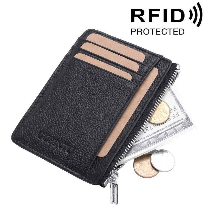 Card Holder Wallet For Women Classic Luxury Designer Genuine Leather Slim  Coin Purse With Zipper 11 Card Slots Photo Bit