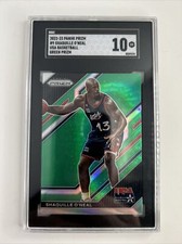 SGC 10 2022-23 Panini Prizm USA Basketball Green Prizm Shaquille O'Neal #9 HOF