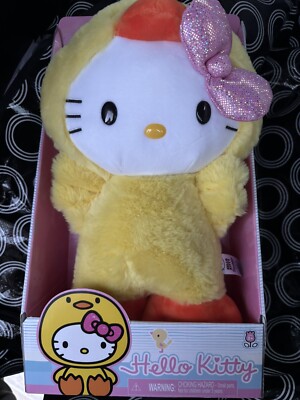 Hello Kitty ~ Hello Kitty in Chick Hoodie 30cm Plush ~ Brand New In Box. 