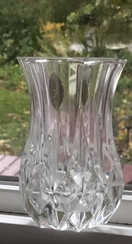 Vintage Small Cristol De Arc Clear Crystal Vase - Picture 7 of 10