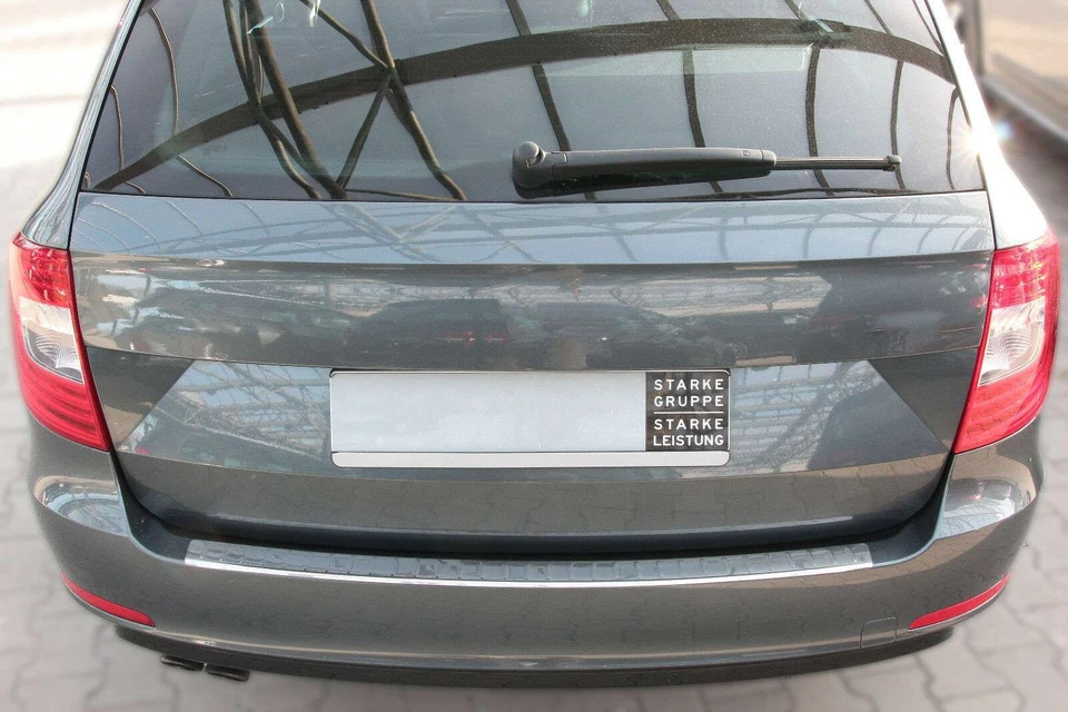 Protector de borde de carga acero inoxidable cromado adecuado para ŠKODA SUPERB II BERLINA, 2010-2015 - Imagen 3 de 4