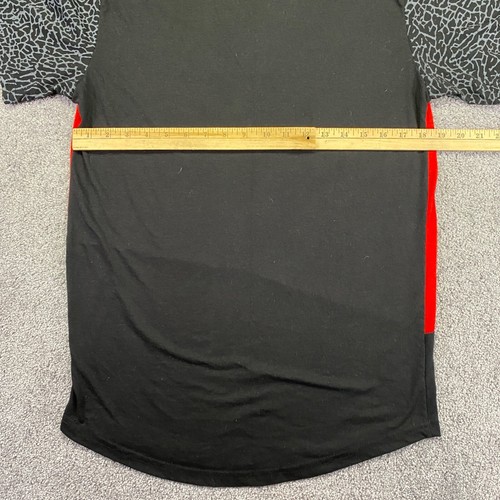 Just Did It Shirt Men's Medium Black Red Colorblock Short Sleeve By Launder - Picture 4 of 8