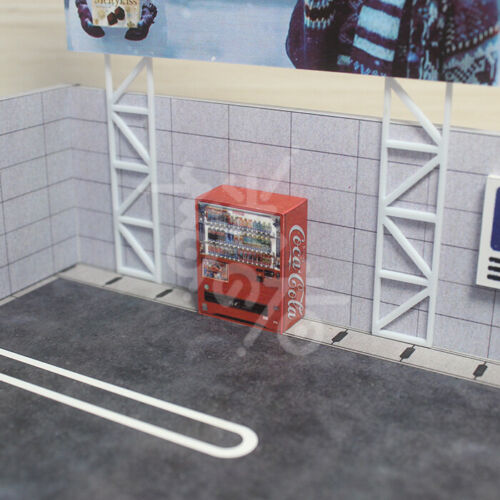 1/64 Diorama Verkaufsautomat Modell Stadt Straße Garage Szene Modell Zubehör Toy - Bild 25 von 36