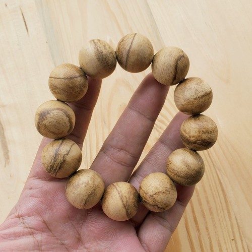 Encantadora pulsera de madera de agar Papúa Aquilaria de 20 mm 12 gramos madera de aloe 12 cuentas #82 - Imagen 3 de 6