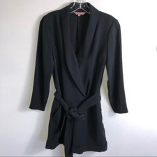 Ted Baker London Black Wrap Play Suit/Romper Ted Baker Size 1 US Size 4 Spring