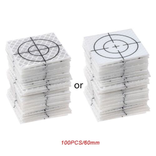 100 Pcs 20/30/40/50/60mm Reflector Sheet Reflective Tape Target Total Station - Picture 2 of 20