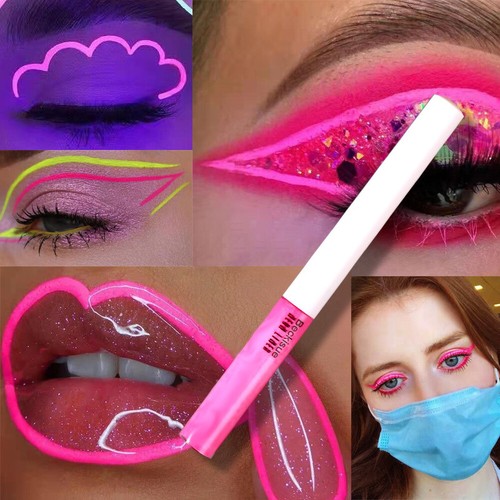 Waterproof Liquid Eyeliner Pen Long Lasting Neon Fluorescent EyeLiner Makeup Pen - Picture 24 of 28