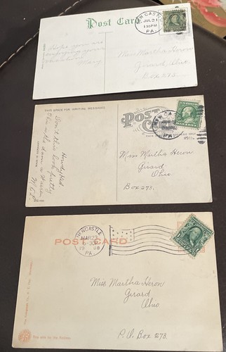 Lote de (3) postales vintage Cascade Park New Castle, Pa - Imagen 2 de 10