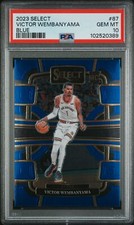 Victor Wembanyama 2023-24 Panini Select #87 Base Blue RC PSA 10