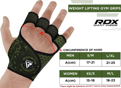 Gewichthebehandschuhe von RDX, Grip Kraft, Krafttraining, Fitness Workout - Bild 7 von 49