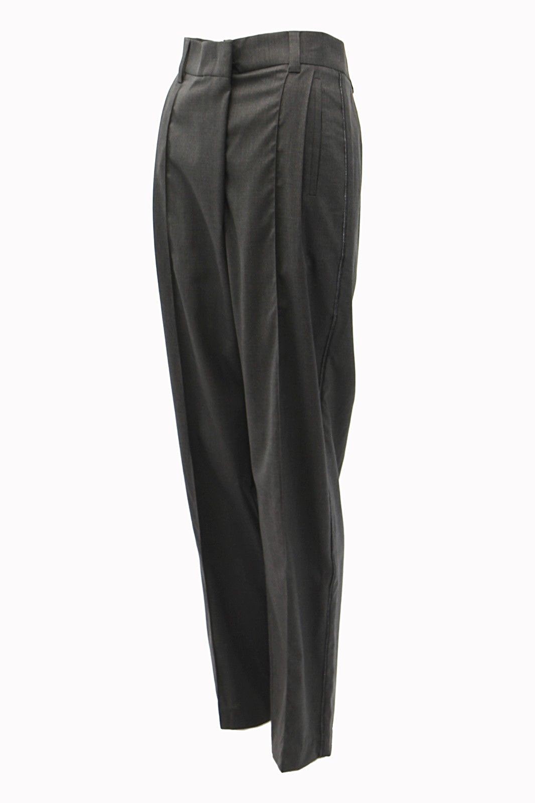 NWT 1245 Brunello Cucinelli damen Dress Pants W Silber Lurex Leg Stripe42 6 A181 NWT 1245 Brunello Cucinelli damen Dress Pants W Silber Lurex Leg Stripe42 6 A181