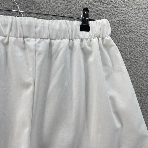 Ouku Shorts Men Large White Linen Hemp Pull On Drawstring Casual Beach Summer - Picture 7 of 17