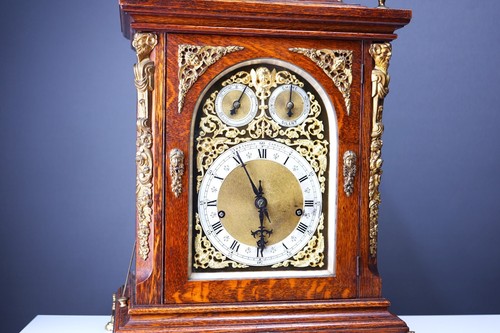 BRACKET CLOCK WINTERHALDE & HOFMEIER REPETITION UHR WESTMINSTERSCHLAG LONDON - Bild 5 von 20