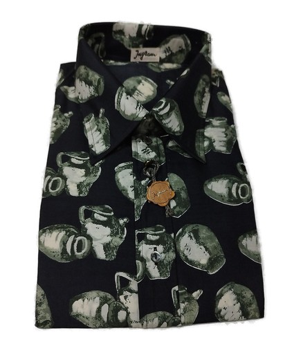 Camicia Uomo Fantasia Pura Seta Manica Lunga Ingram® Rodrigo® Leggera Italiana - Foto 22 di 47