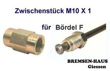 2x Verbinder,  M10 x 1, Bördel F, Bremsleitung 4,75mm
