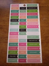 Happy Planner Love Life Choose True Joyful Hello Sweet stickers MAMBI 273012