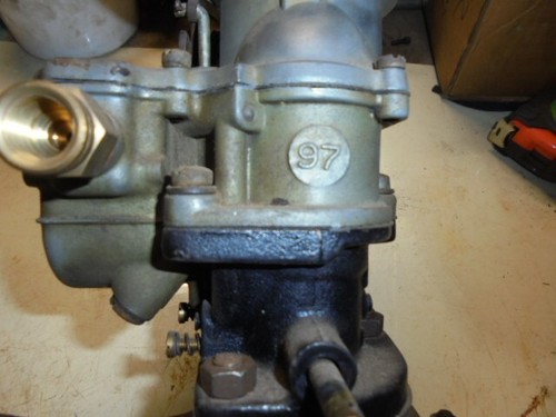 Ford Flat Head Aluminum "Edelbrock SUPER" 2 carb Intake w/ Strombergs Vintage - Bild 5 von 6