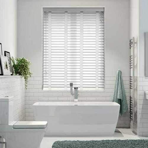 FAUX WOOD BLINDS MADE TO MEASURE LUXURY VENETIAN WINDOW BLINDS 50MM SLATS TAPE - Picture 5 of 22