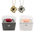 Amore Box - Eternal Rose Jewelry Gift Box with Infinity Knot Projection Necklace