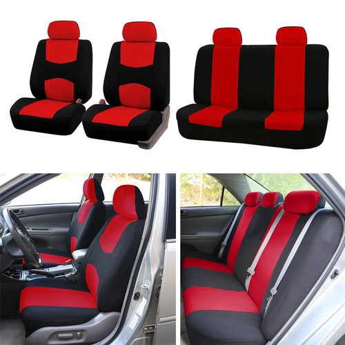 For Toyota Auto Car Seat Cover Full Set 5-Seats Front+ Rear Protector Polyester - Foto 11 di 42