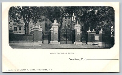 Brown University Gates. Providence, Rhode Island Postcard. Great Condition!
