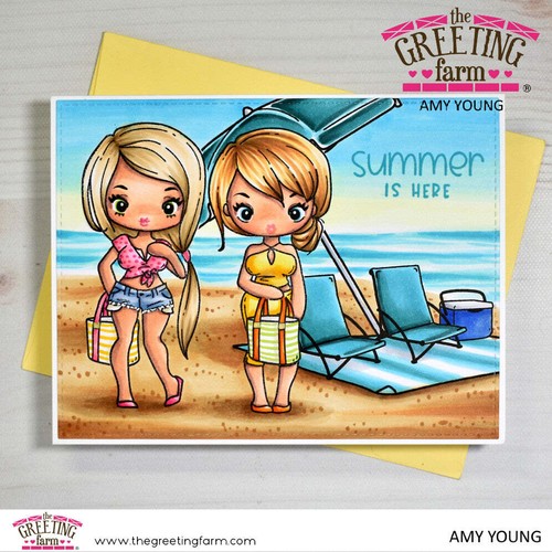 MISS CHEEKY SUMMER-The Greeting Farm Photopolymer Clear Stamp-Stamping Craft - Picture 4 of 7
