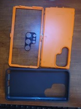 Samsung orange and black Gadget Case for Galaxy S23 Ultra