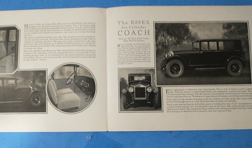 Essex Six Coach 1926 - Brochure originale - Photo 2/3