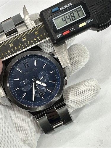 MICHAEL KORS MK-8775 Dylan Chronograph Gunmetal Stainless Steel Watch New Batt - Picture 17 of 24