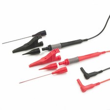 MakerHawk Crocodile Clips Electrical Test Leads Alligator Clips Insulated Double Ended Croc Clips for Multimeter 100cm 10PCS