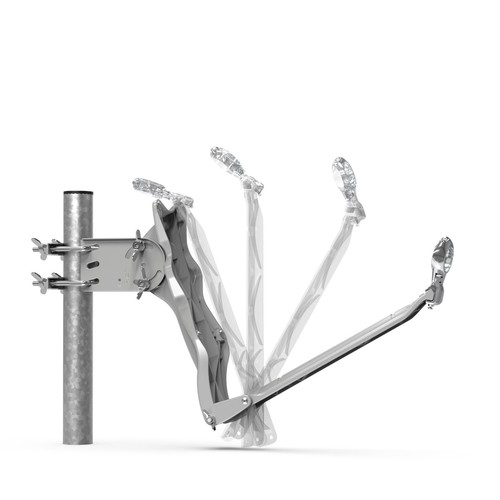 DUR-line 4 Teilnehmer Satanlage Select 60/65 Alu SatAntenne anthrazit + Quad LNB - Bild 7 von 11