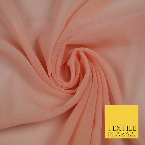 125 COLOURS Premium Plain Dyed Chiffon Fine Soft Georgette Sheer Dress Fabric - Picture 37 of 126