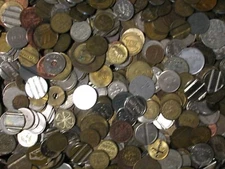 5 POUND LOT OF MISC. TOKENS * UNSEARCHED * AMUSEMENT * PARKING * LAUNDRY * TRANS