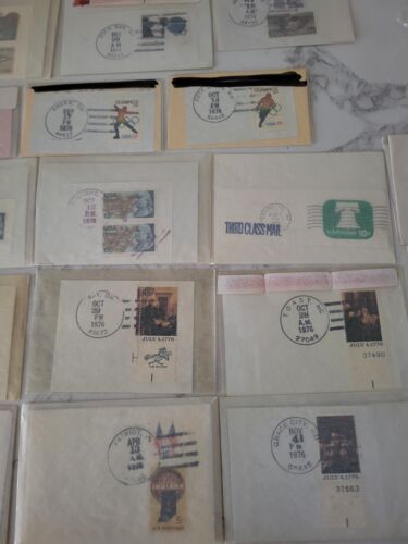 1976 U.S. POSTAGE STAMPS ON PAPER CANCELLED/USED Lot A - 45pcs - Picture 3 of 8