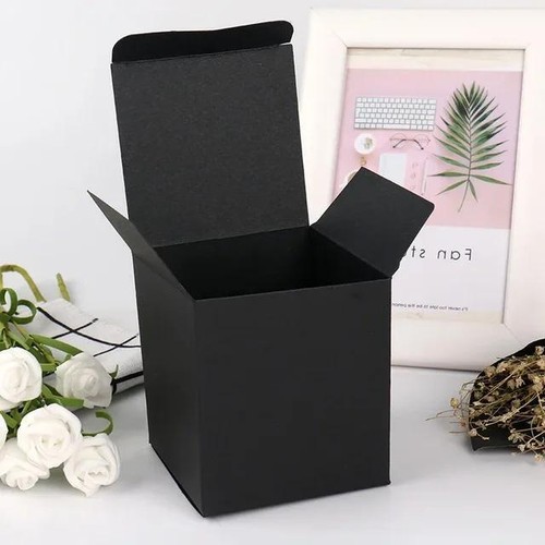 20pcs Multi Size Square Kraft Gift Box Black White Brown Fold Packaging Paper Bo - Picture 26 of 27