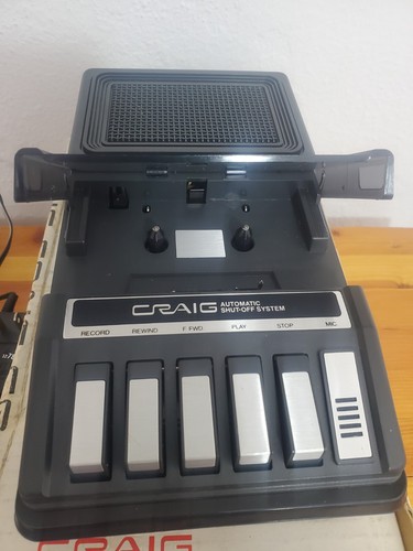 Craig Model J100 "Portable Cassette Recorder" RARE, TESTED, Instructions, P Sup. - Picture 3 of 16