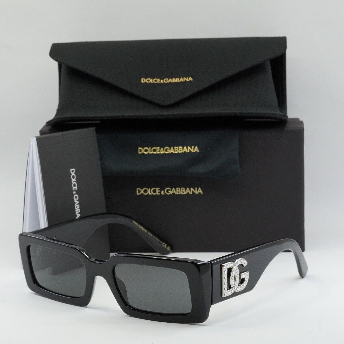 DOLCE&GABBANA DG4447B 335587 Shiny Black/Dark Gray 53-20-140 DOLCE&GABBANA DG4447B 335587 Shiny Black/Dark Gray 53-20-140