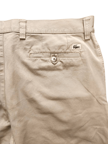 Lacoste Flat Front chino pants Light khaki 38x25.5 Cotton alligator Logo pockets - Picture 6 of 9