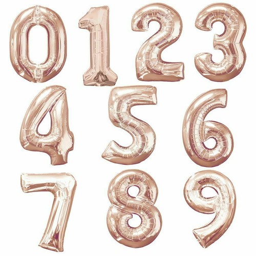 Oro rosa feliz cumpleaños escribano pancarta globos oropel cortina decoraciónBallon - Imagen 10 de 24
