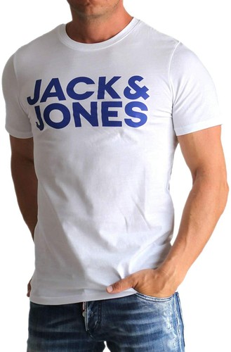Jack & Jones 3er Pack Herren T-Shirt Slim Fit Logo Print Shirts Set Rundhals - Bild 8 von 13