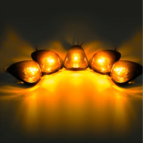5Pcs Smoke Lens Amber LED Cab Roof Marker Lights For Ford F-250 F-350 Super Duty - Picture 13 of 15