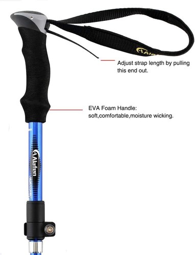 Aluminum Collapsible Ultralight Travel Trekking Hiking Pole for Men and Women - Picture 4 of 6