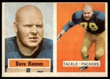 1957 Topps Dave Hanner . Green Bay Packers #21