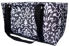 Thirty-one Medium Utility Tote Organizing Laundry Beach Bag Black Parisian
